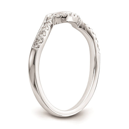 14K Weißgold Ehering mit natürlichen Diamanten