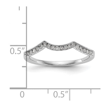 14K Weißgold Ehering mit natürlichen Diamanten