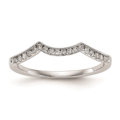14K Weißgold Ehering mit natürlichen Diamanten