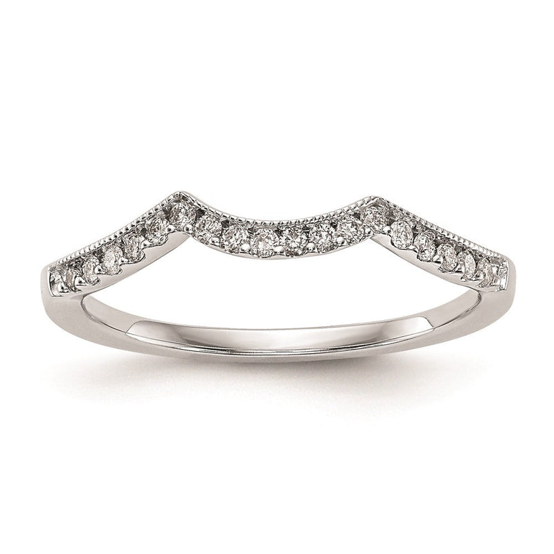 14K Weißgold Ehering mit natürlichen Diamanten