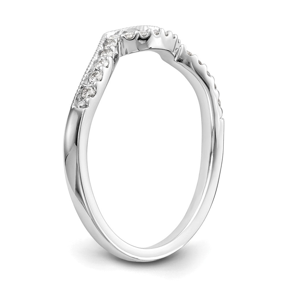 14K Weißgold Ehering mit 0,125 ct. laborgezüchtetem Diamant VS/SI+ G+