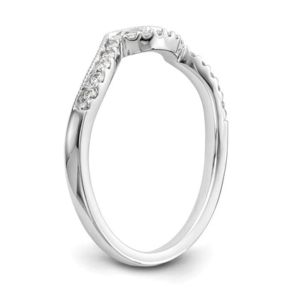 14K Weißgold Ehering mit 0,125 ct. laborgezüchtetem Diamant VS/SI+ G+