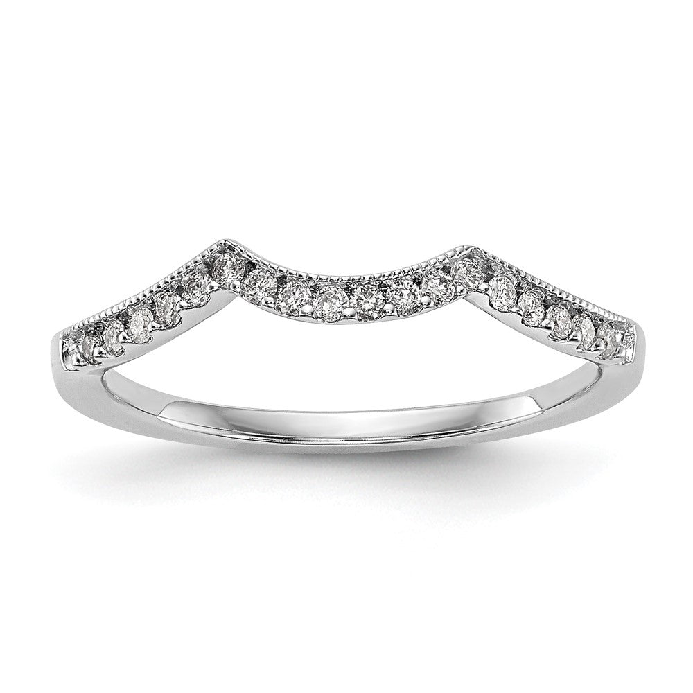 14K Weißgold Ehering mit 0,125 ct. laborgezüchtetem Diamant VS/SI+ G+