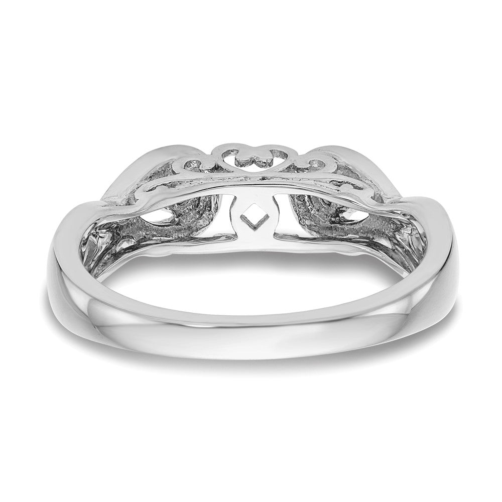 14K Weißgold Verlobungsring mit Zirkonia in Infinity-Krappenfassung