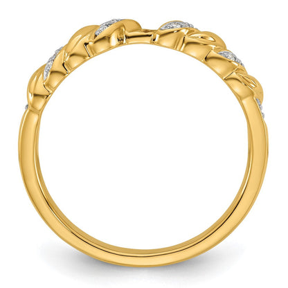 14K Gelbgold Kreuz-Verlobungsring mit Labordiamant in Krappenfassung