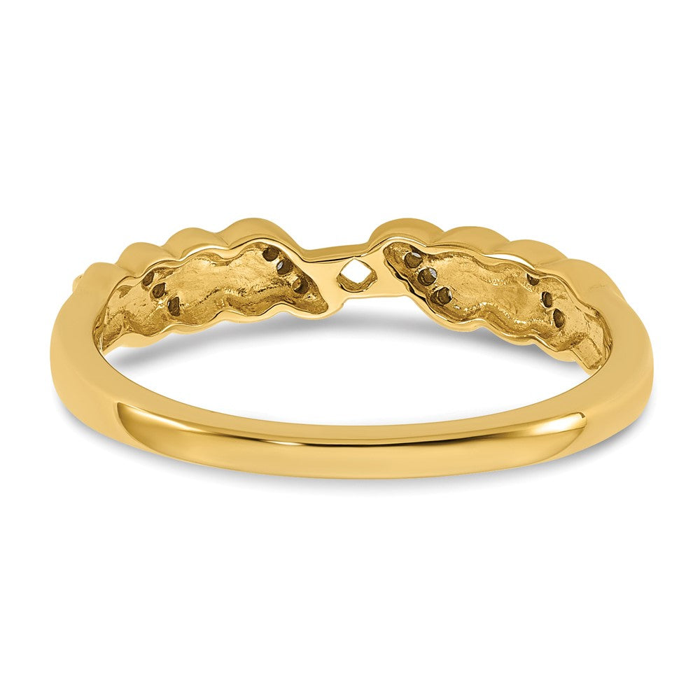 14K Gelbgold Kreuz-Verlobungsring mit Labordiamant in Krappenfassung
