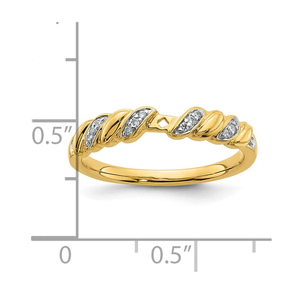 14K Gelbgold Kreuz-Verlobungsring mit Labordiamant in Krappenfassung