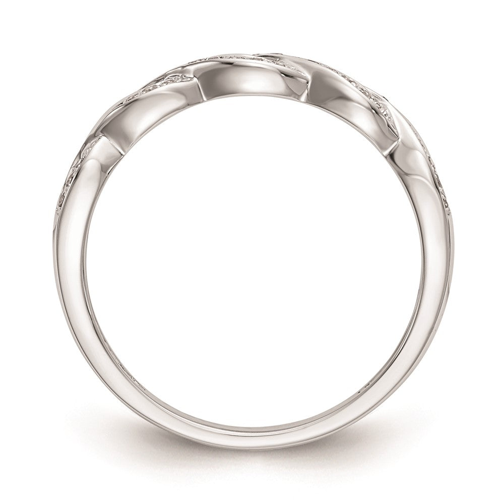 14K Weißgold Ehering mit natürlichen Diamanten