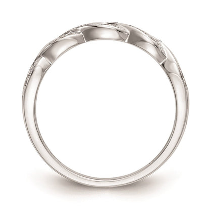 14K Weißgold Ehering mit natürlichen Diamanten