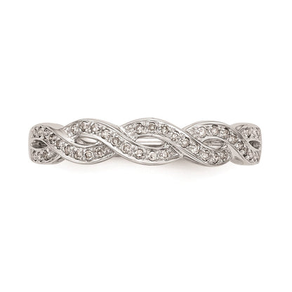 14K Weißgold Ehering mit natürlichen Diamanten