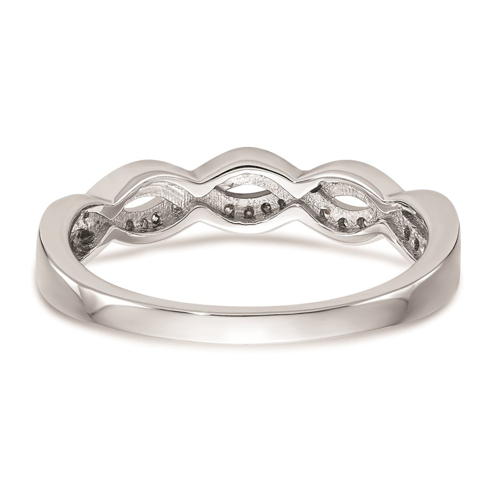 14K Weißgold Ehering mit natürlichen Diamanten