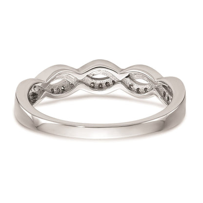 14K Weißgold Ehering mit natürlichen Diamanten