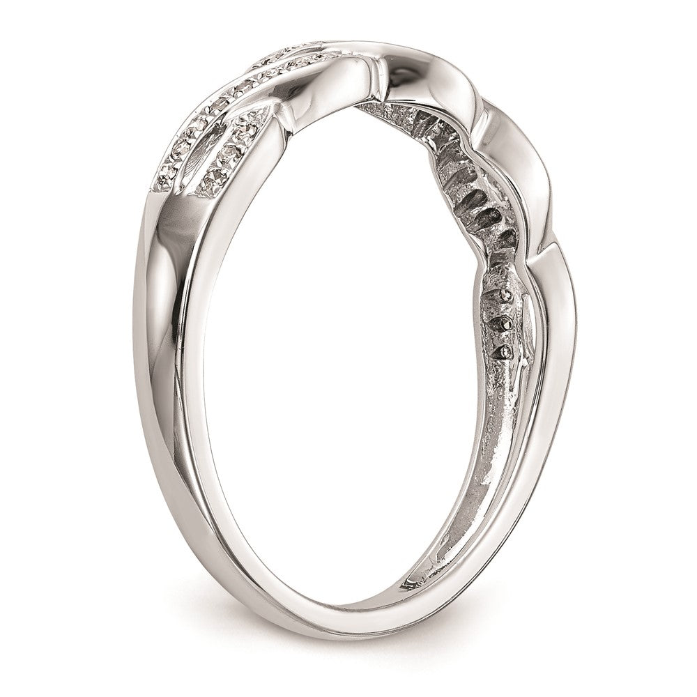 14K Weißgold Ehering mit natürlichen Diamanten