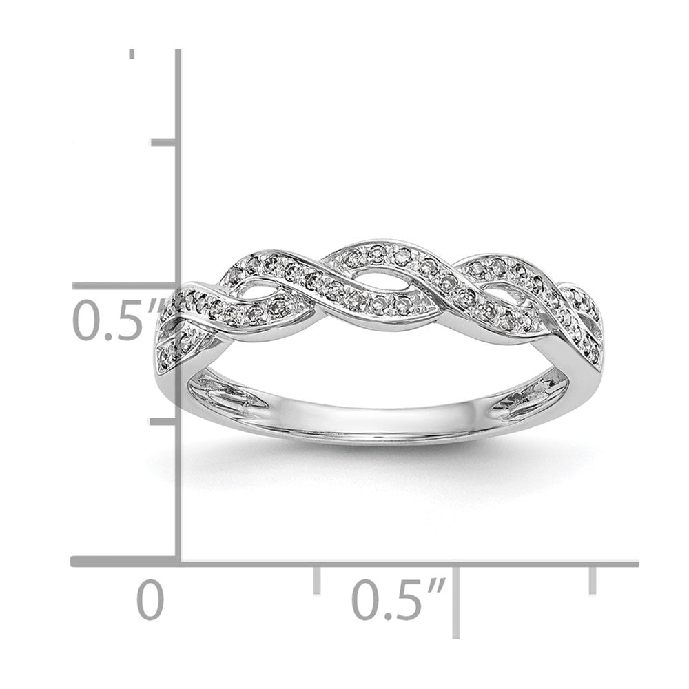 14K Weißgold Ehering mit natürlichen Diamanten