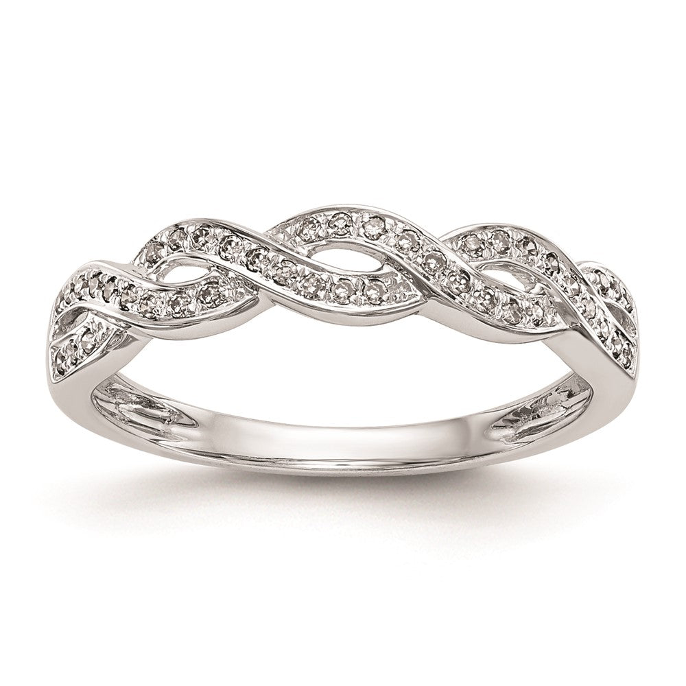 14K Weißgold Ehering mit natürlichen Diamanten