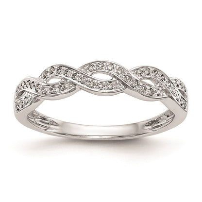 14K Weißgold Ehering mit natürlichen Diamanten