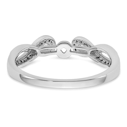 14K Weißgold Verlobungsring im Kreuz-Design mit simuliertem Diamant