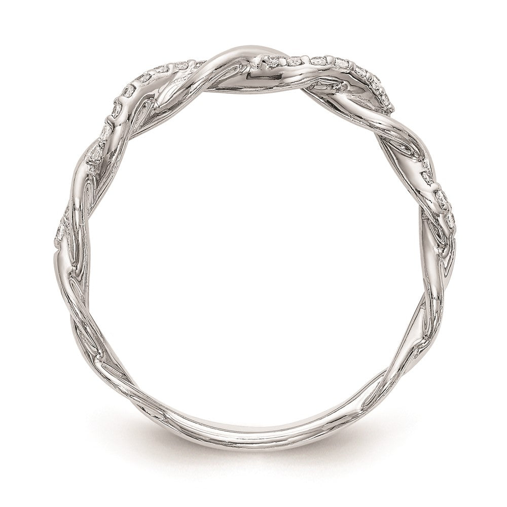 14K Weißgold Ehering mit natürlichen Diamanten
