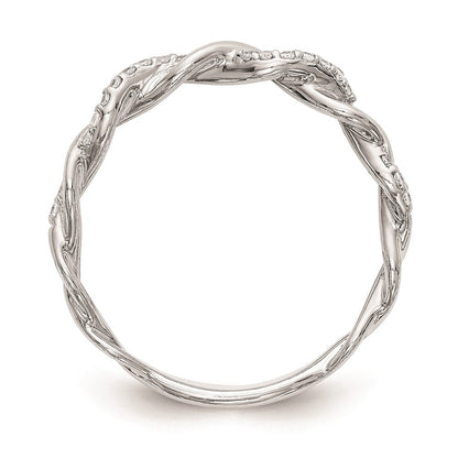 14K Weißgold Ehering mit natürlichen Diamanten