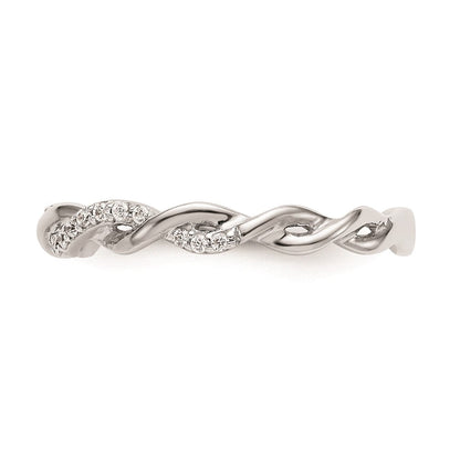 14K Weißgold Ehering mit natürlichen Diamanten