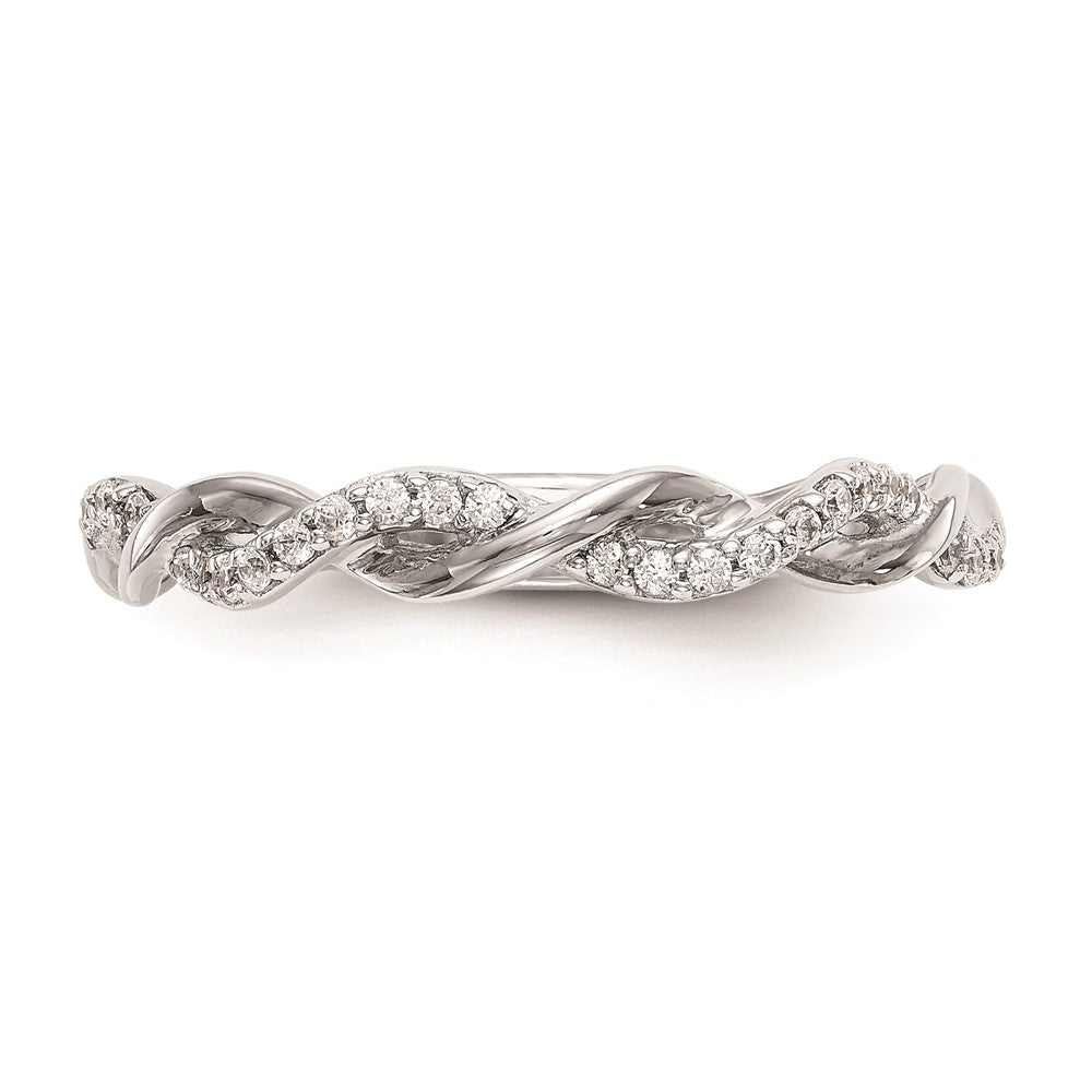 14K Weißgold Ehering mit natürlichen Diamanten
