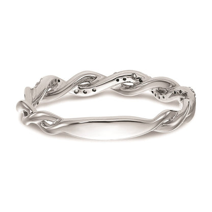 14K Weißgold Ehering mit natürlichen Diamanten
