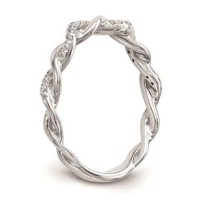 14K Weißgold Ehering mit natürlichen Diamanten