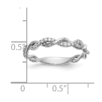 14K Weißgold Ehering mit natürlichen Diamanten