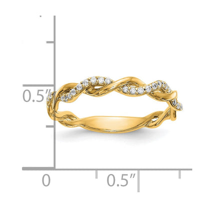 14K Gelbgold Ehering mit echten Diamanten