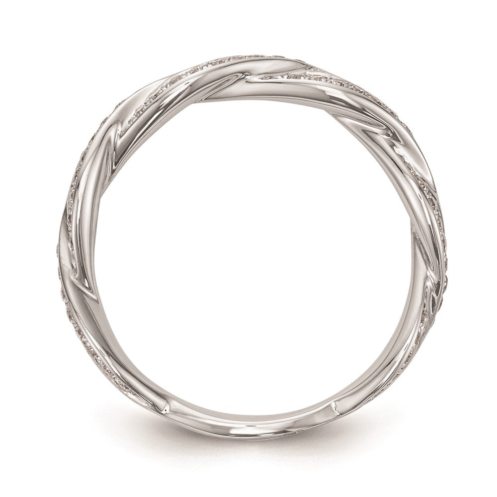 14K Weißgold Ehering mit natürlichen Diamanten