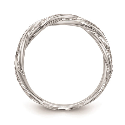14K Weißgold Ehering mit natürlichen Diamanten