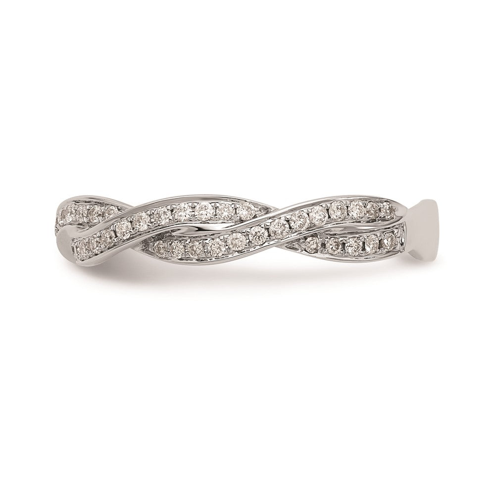 14K Weißgold Ehering mit natürlichen Diamanten