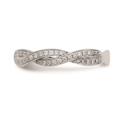 14K Weißgold Ehering mit natürlichen Diamanten