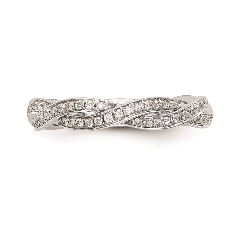 14K Weißgold Ehering mit natürlichen Diamanten