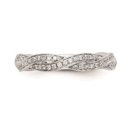 14K Weißgold Ehering mit natürlichen Diamanten