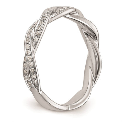 14K Weißgold Ehering mit natürlichen Diamanten