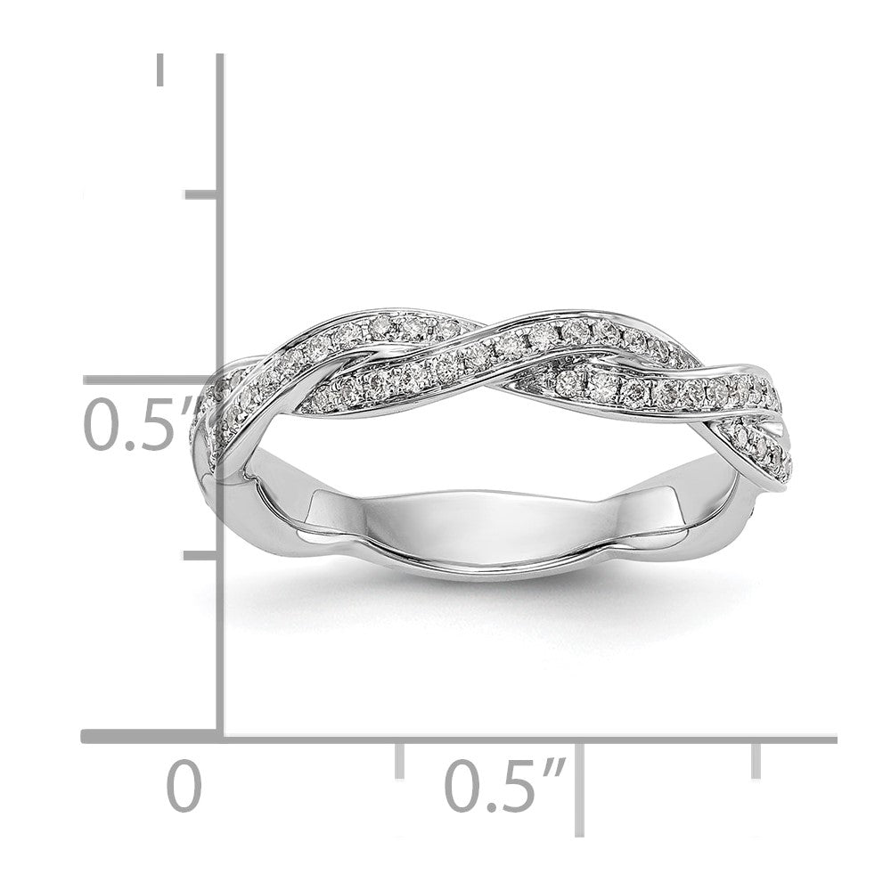 14K Weißgold Ehering mit natürlichen Diamanten