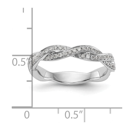 14K Weißgold Ehering mit natürlichen Diamanten