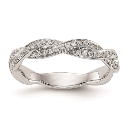 14K Weißgold Ehering mit natürlichen Diamanten