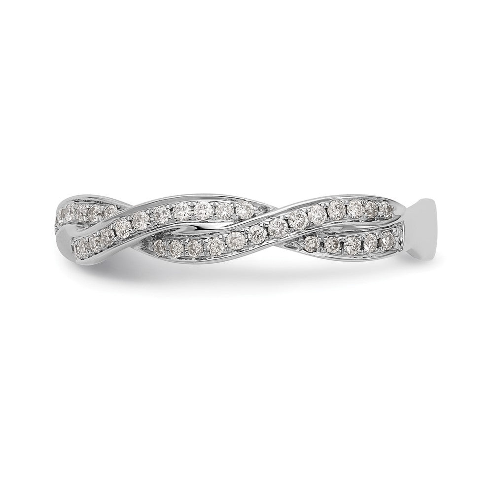 14K Weißgold Ehering mit 0,375 ct. im Kreuz-Design aus laborgezüchteten Diamanten, VS/SI+ G+