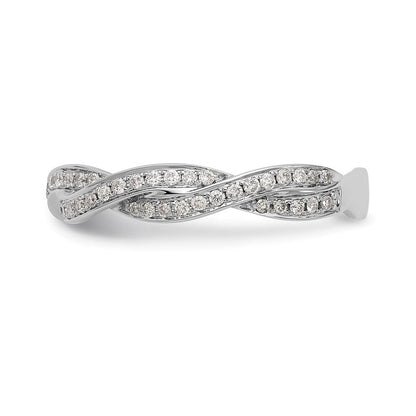 14K Weißgold Ehering mit 0,375 ct. im Kreuz-Design aus laborgezüchteten Diamanten, VS/SI+ G+