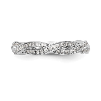 14K Weißgold Ehering mit 0,375 ct. im Kreuz-Design aus laborgezüchteten Diamanten, VS/SI+ G+