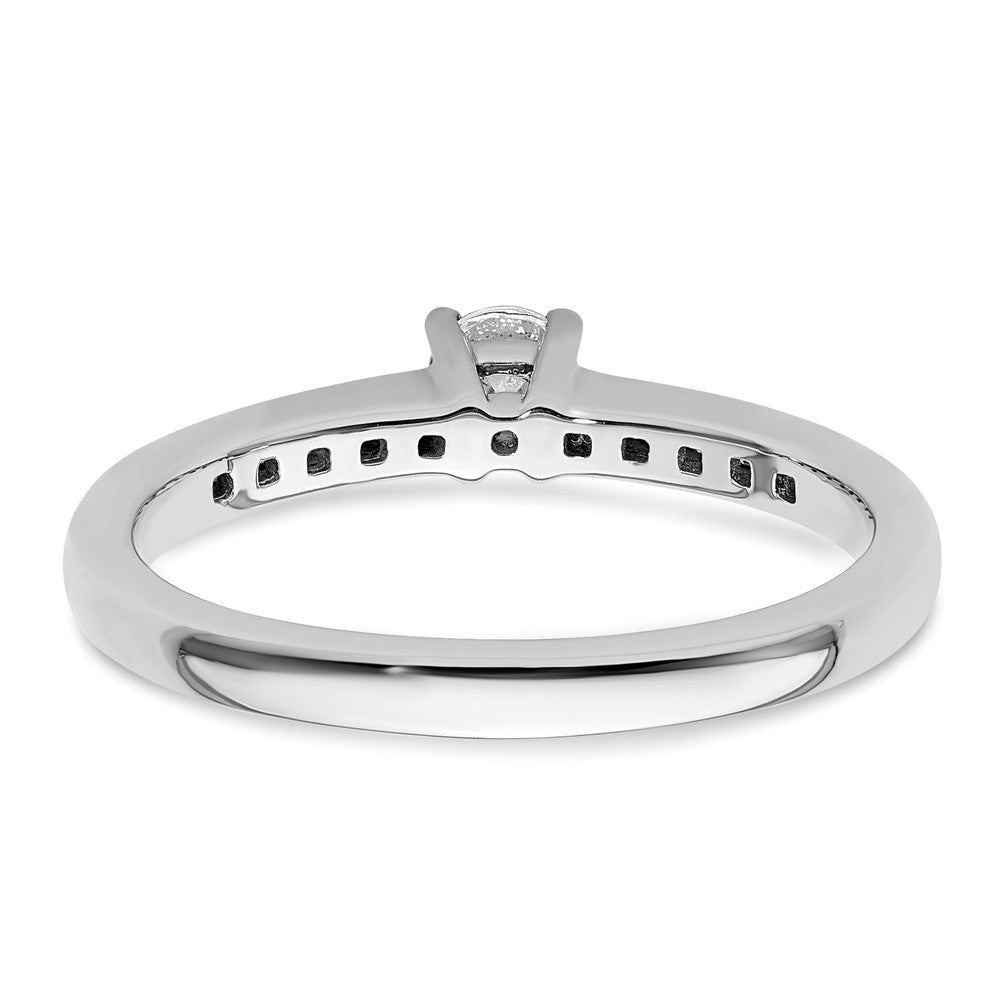 14K Weißgold Verlobungsring mit simuliertem Diamanten