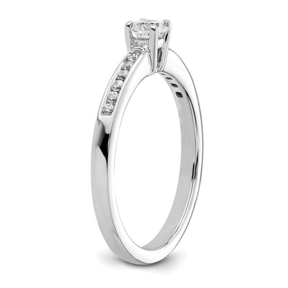 14K Weißgold Verlobungsring mit simuliertem Diamanten