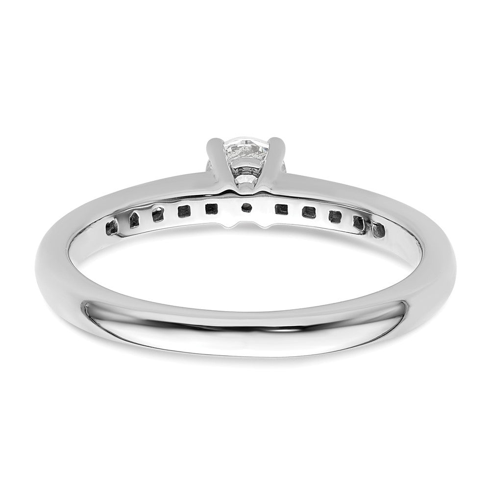 14K Weißgold Verlobungsring mit simuliertem Diamanten