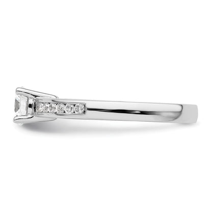 14K Weißgold Verlobungsring mit simuliertem Diamanten