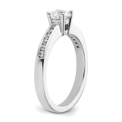 14K Weißgold Verlobungsring mit simuliertem Diamanten