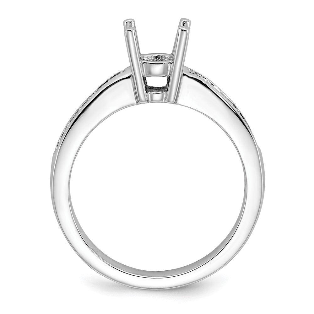 14K Weißgold Verlobungsring mit simulierten Diamanten