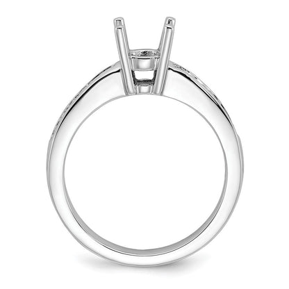 14K Weißgold Verlobungsring mit simulierten Diamanten