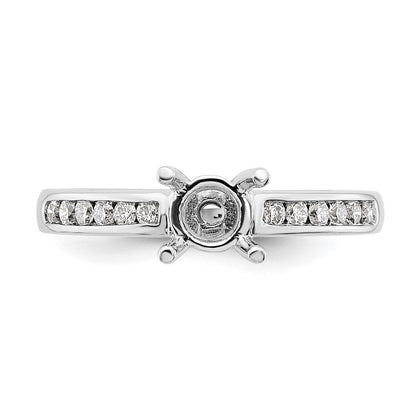 14K Weißgold Verlobungsring mit simulierten Diamanten